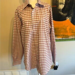Brooks Brothers Red and White Plaid gingham  the original regent button down sz